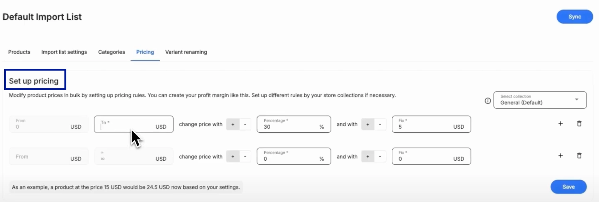 Customizable Pricing Rules